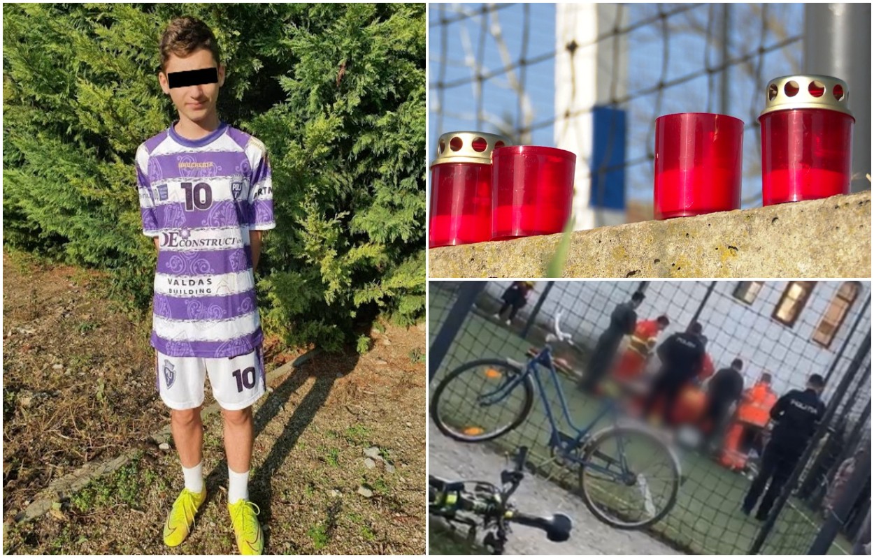 „Toţi stăteam aici, plângeam”. Filmul tragediei din Timiș, unde un băiat de 16 ani a murit la fotbal, sub ochii prietenilor. Ar fi băut energizante înainte să intre pe teren