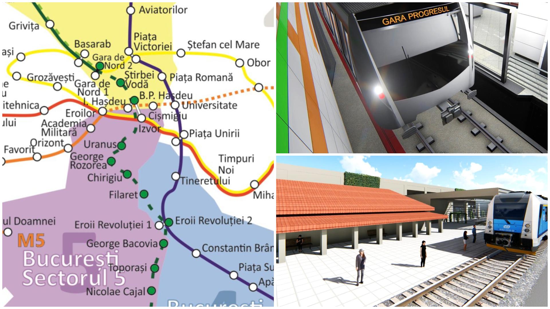 Câte stații va avea noua linie de metrou M4, dintre Gara de Nord şi Gara Progresul