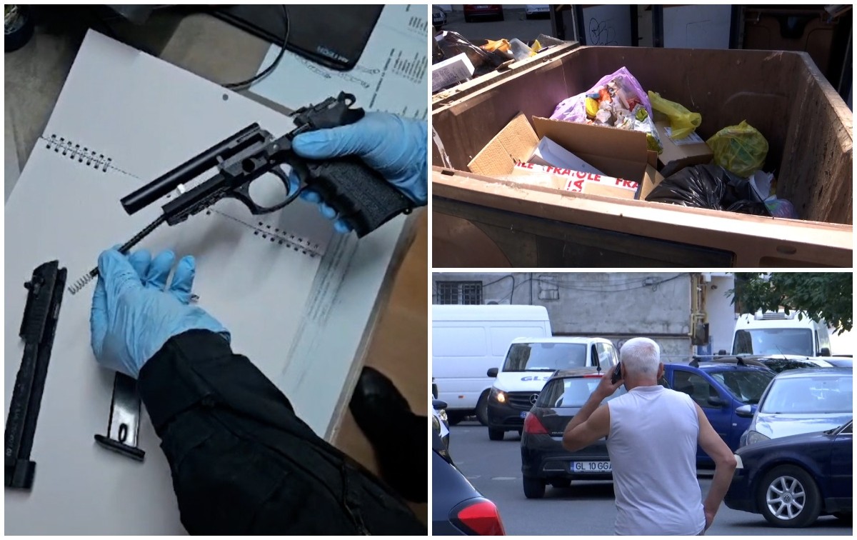 „Este ceva dubios”. A găsit un pistol încărcat în pubela de gunoi și l-a predat poliției după o săptămână. Ce au descoperit polițiștii gălățeni în legătură cu arma