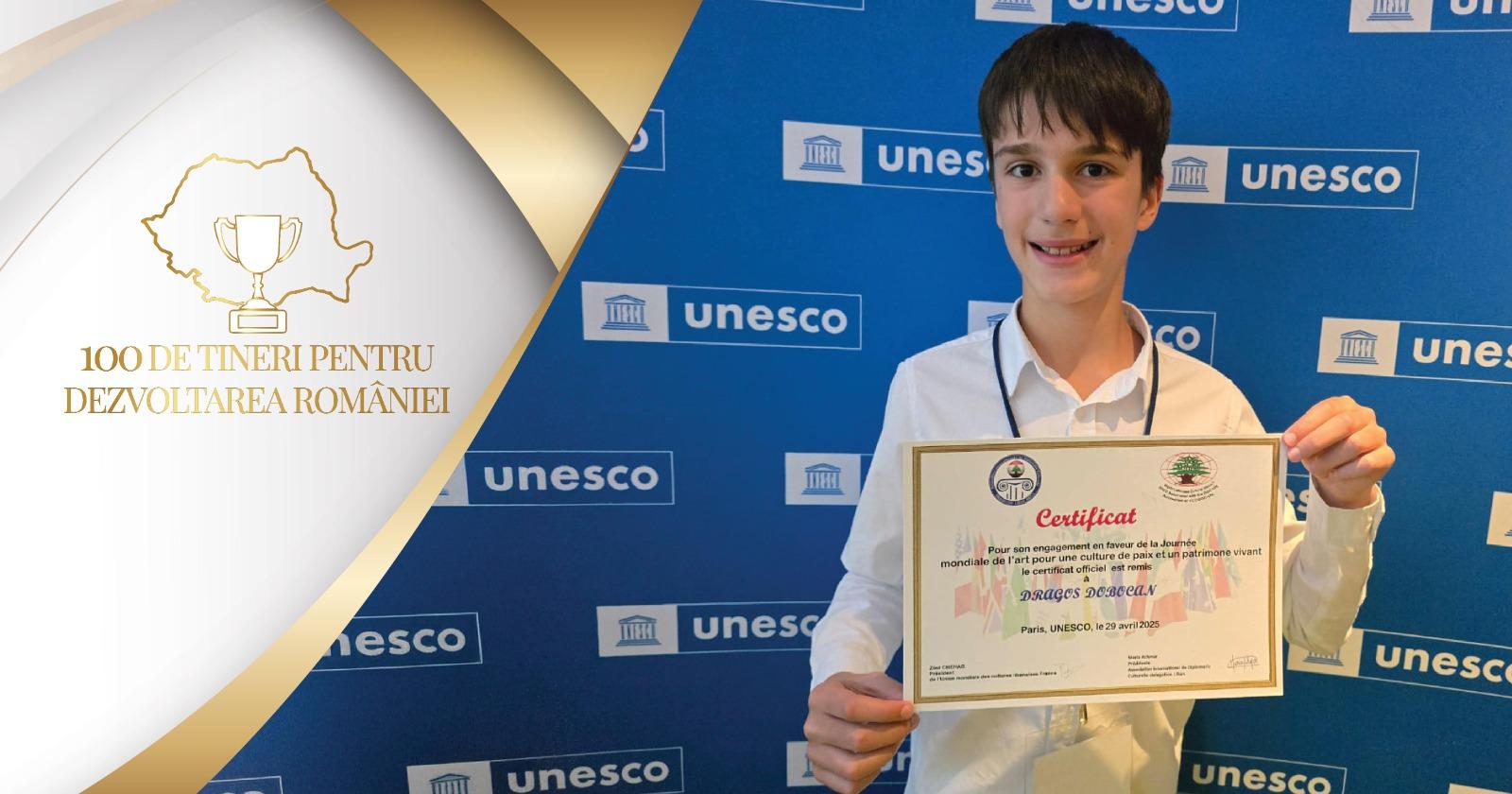Dragoș Dobocan, copilul-artist invitat de UNESCO să își expună lucrările