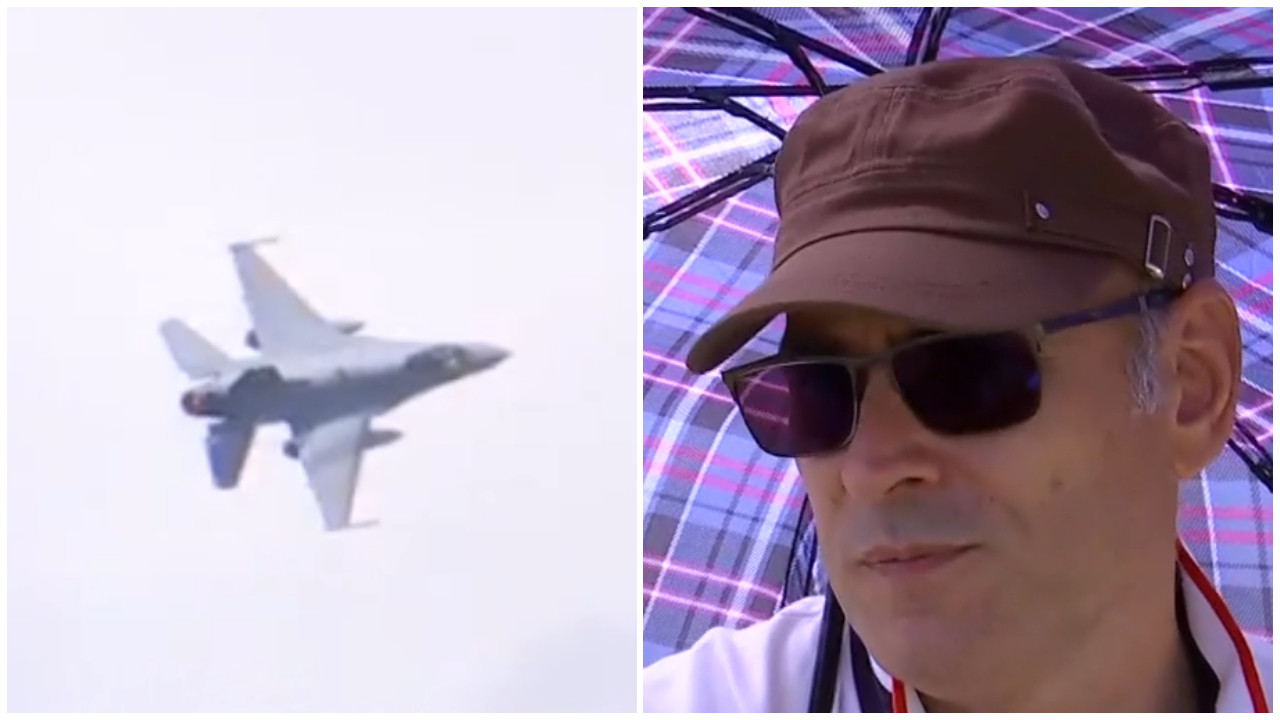 Momentul culminant al show-ului aviatic de la Craiova: avionul de luptă F-16. „Acolo e putere maximă”