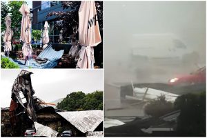 „Vai de capul meu. Sfârşitul lumii”. Cum arată Sinaia după furtuna de 15 minute. 14 oameni au fost răniți