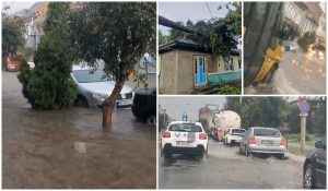 „În viaţa mea, nu am văzut aşa ceva, potop”. O vijelie de cod roşu a făcut prăpăd în mai multe judeţe