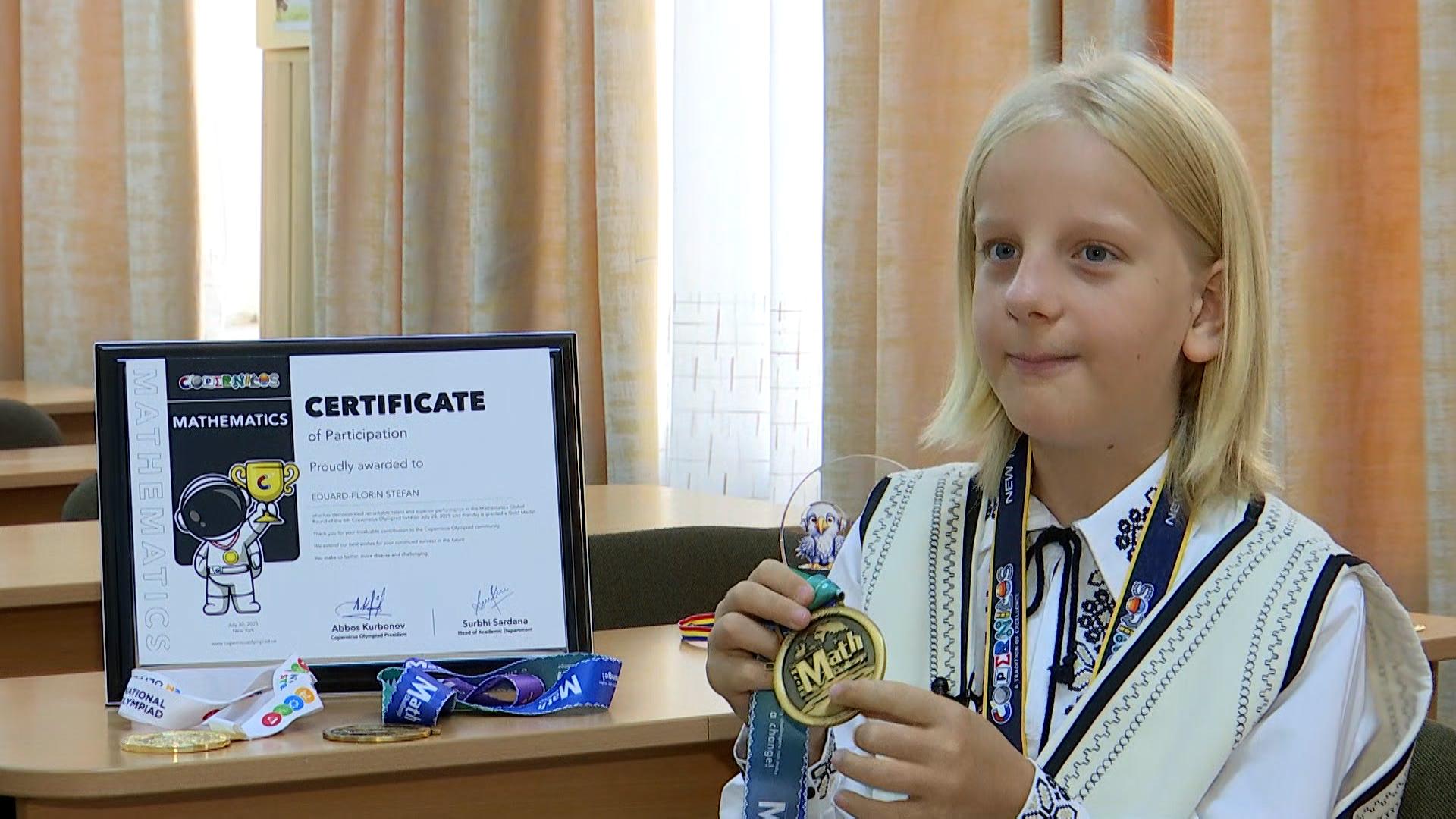 La numai 11 ani, Eduard este multiplu campion internaţional la matematică. Visează să ajungă la NASA