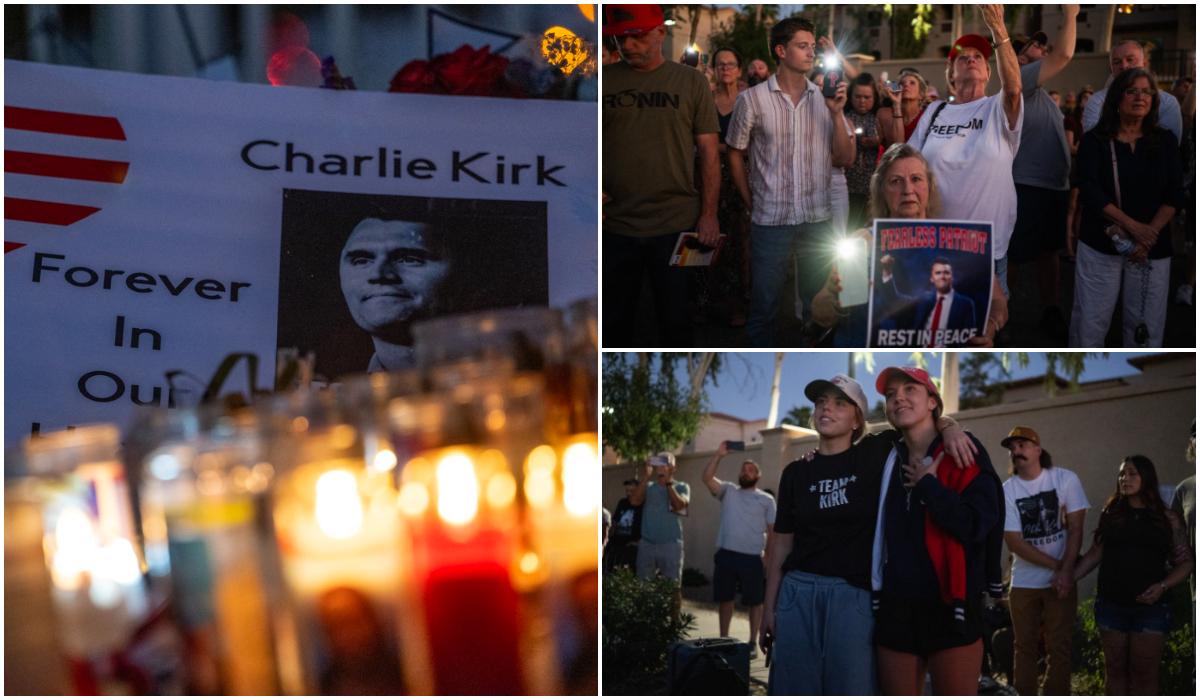 Charlie Kirk, omagiat de zeci de mii de oameni în Arizona. Trump şi JD Vance, în primul rând la ceremonie