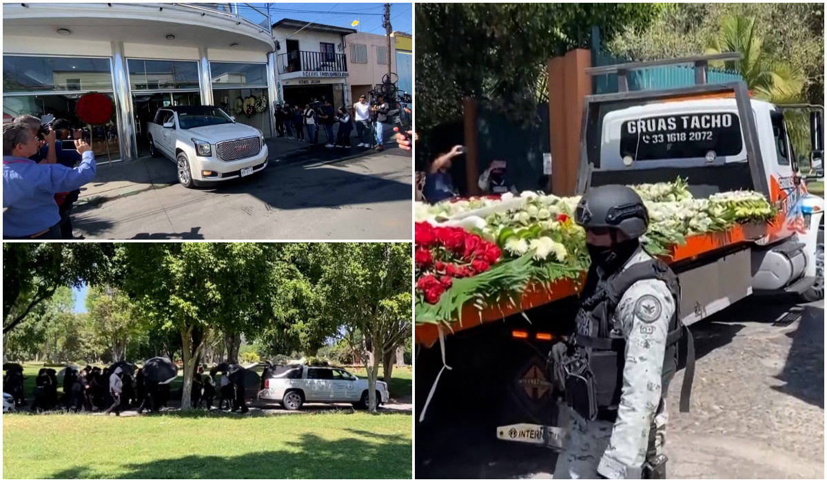 „El Mencho”, înmormântat în sicriu de aur, cu fanfară şi cinci camioane de coroane după razii sângeroase