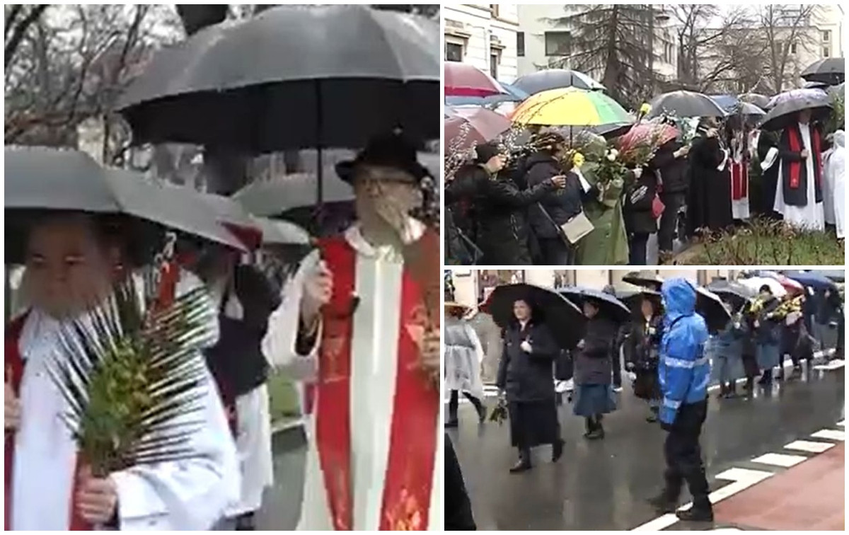 Floriile Catolice. Pelerinii au înfruntat cu miile ploaia pentru a participa la procesiune