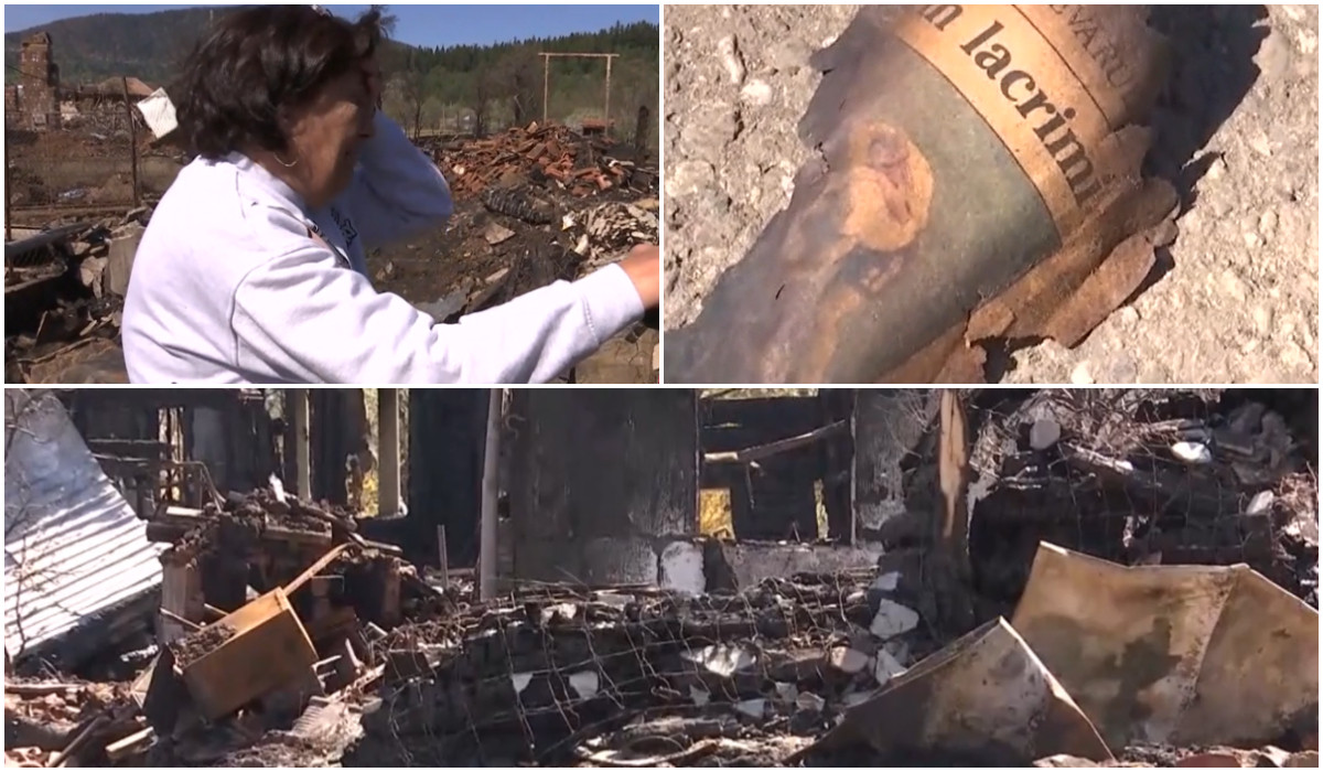 Soveja, după incendiu: oamenii caută în cenușă amintirile pierdute. „Mi s-a făcut pielea de găină”