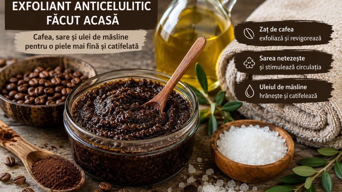 Exfoliantul Anticelulitic din Zaț de Cafea: Secretul unei Pieli Perfecte și Beneficiile Sale