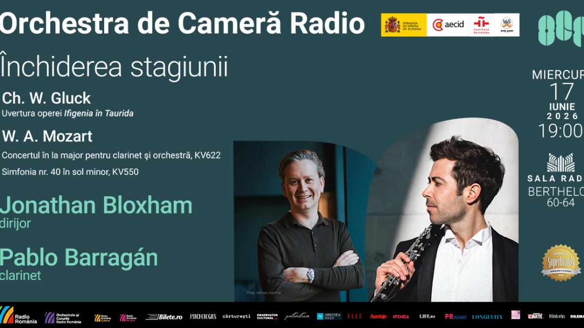 Jonathan Bloxham și Pablo Barragán: O întâlnire de excepție la finalul stagiunii Orchestrei de Cameră Radio