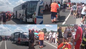 Accident rutier în Călărași: Impactul devastator al coliziunii între un autocar și un TIR