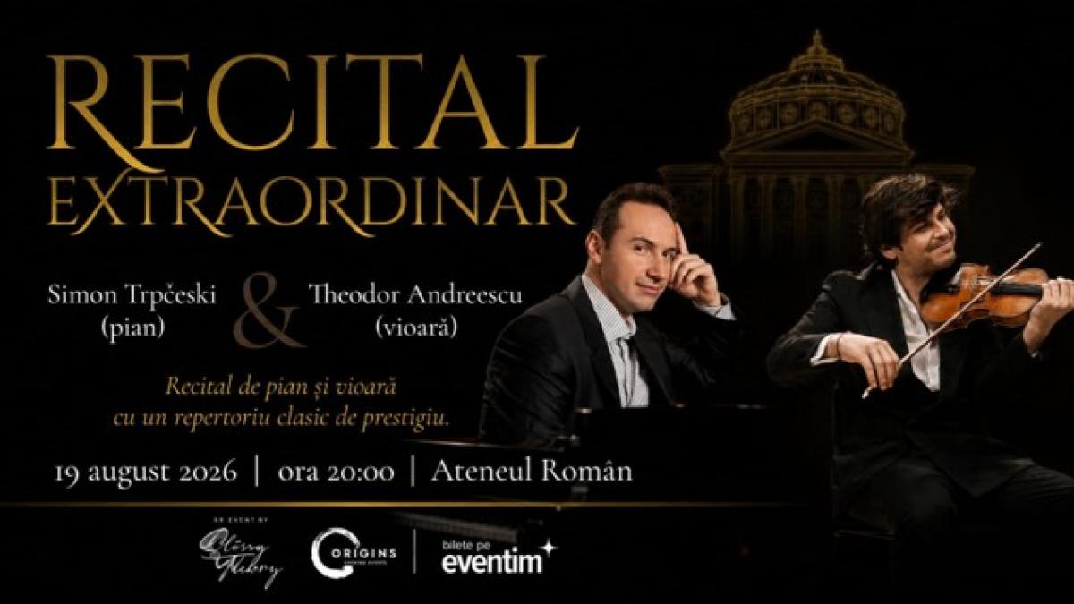 Recitalul Simon Trpčeski și Theodor Andreescu: O Întâlnire între Forța Pianului și Dialogul Vioarei la Ateneul Român