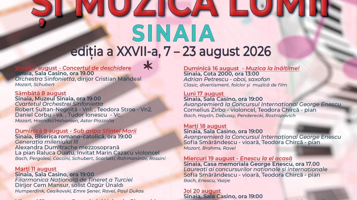 Festivalul Enescu 2026: O Celebră Întrunire a Muzicii și Culturii la Sinaia